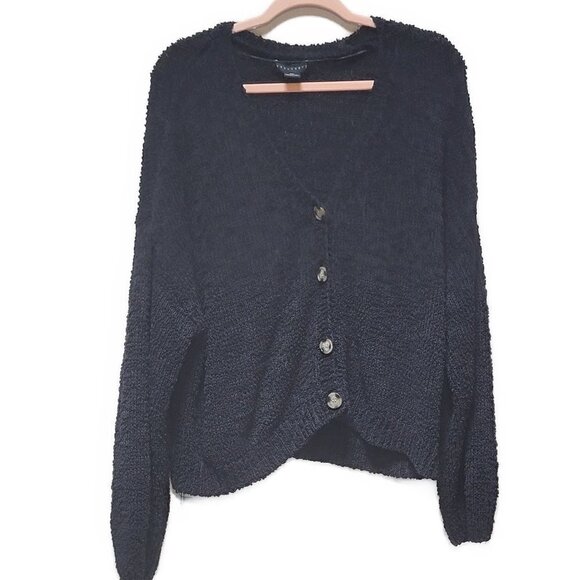 SANCTUARY Black chunky oversized button down sweater - XXL - Picture 1 of 3